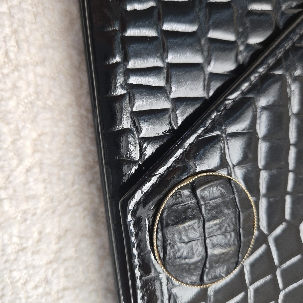 Yves Saint Laurent Vintage Black Patent Clutch - Picture 10 of 17